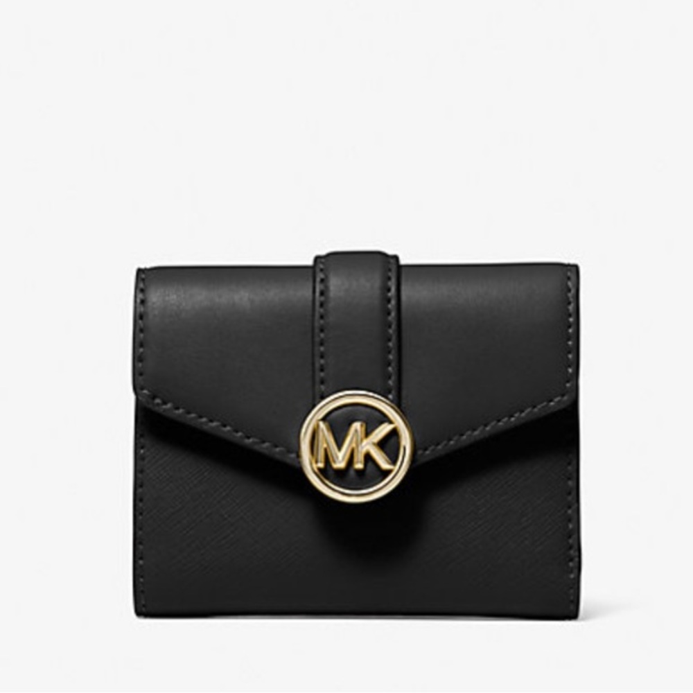 MICHAEL KORS
Carmen Medium Faux Leather Wallet
Black 
NWT